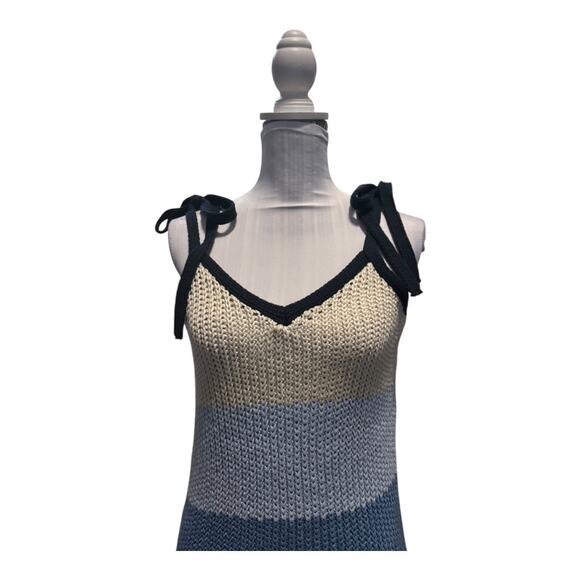 Zara Blue Striped Sweater Dress Size S - Picture 3 of 4